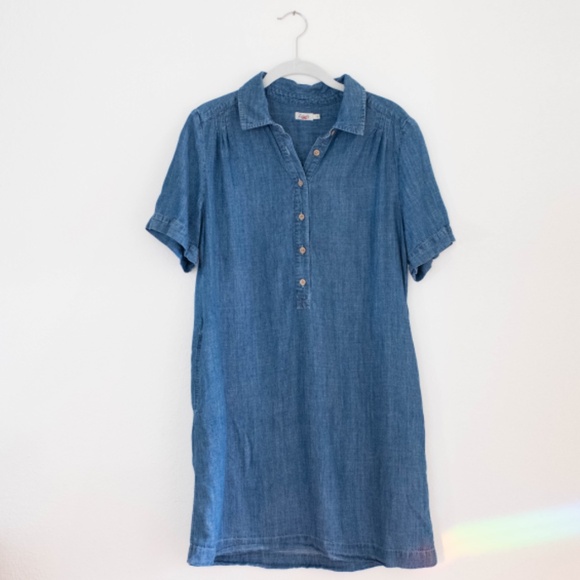 Faherty Hana Chambray Mini Shirtdress - Picture 3 of 6